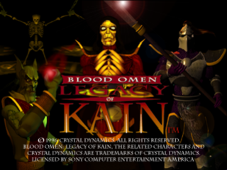 Blood Omen: Legacy of Kain title screen for Playstation